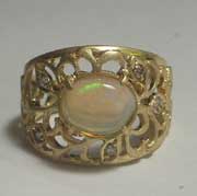 昔のオパールリング指輪リフォーム